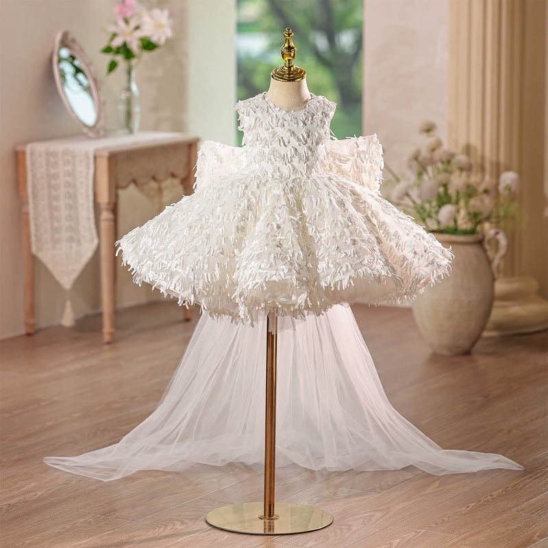 Girl White Sequin Dresses Flower Girl Dresses Girls Formal Dresses –  marryshe