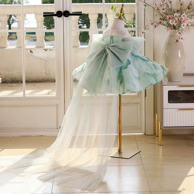 Children's Elegant Dress Girl Birthday Puffy Princess Dress