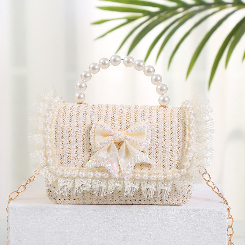 Cute Children's Crossbody Pearl Bow-knot Fashion Bag