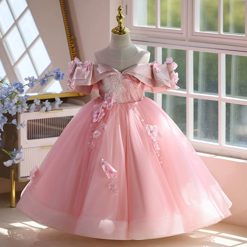 birthday dress pink Bright Pink Tutu Baby Dress, Flower Girl Dress, First Birthday Dress, Birthday Baby Dress, Short Puffy Baby Dress, Wedding Baby Dress