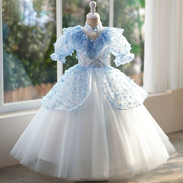 Elegant Baby Girl Butterfly Flower Girl Dress Toddler Birthday Princess Dress