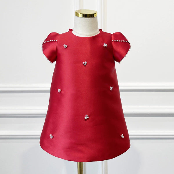 Elegant Baby Girl Bud Sleeve New Year's Dress Girl First Communion Dress