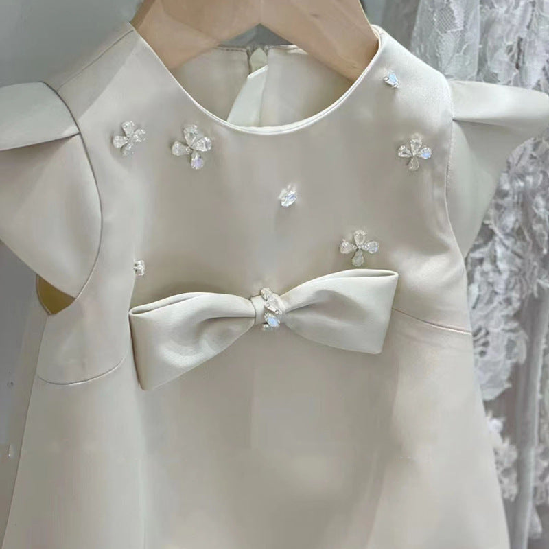Infant Daily Dress Little Baby Bubble Cute Bow Princess Dress, White / 1-2 Years (90cm) Infant Daily Dress Little Baby Bubble Cute Bow Princess Dress, White / 1-2 Years (90cm)