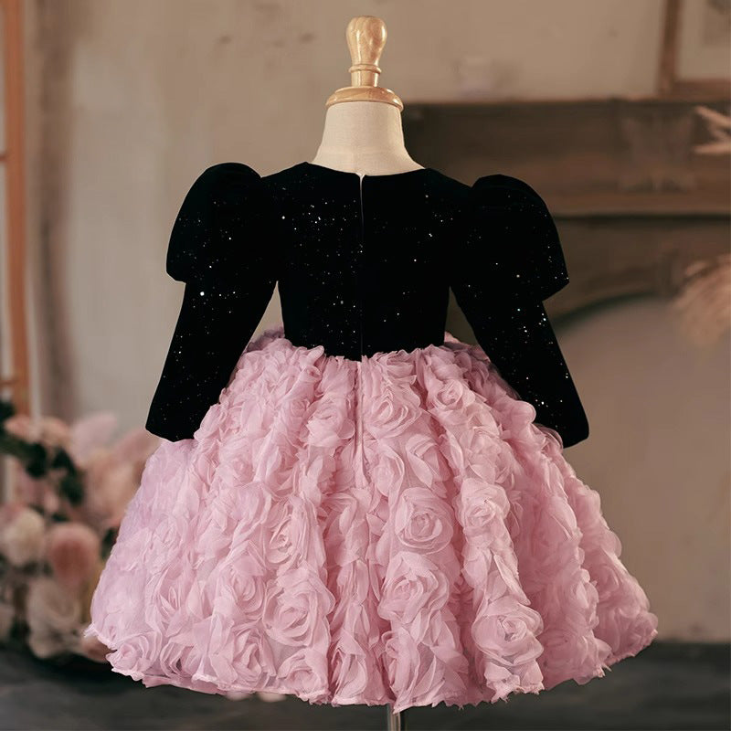 Cute Baby Girl Christmas Dress Toddler Pageant First Birthday Princess Dress