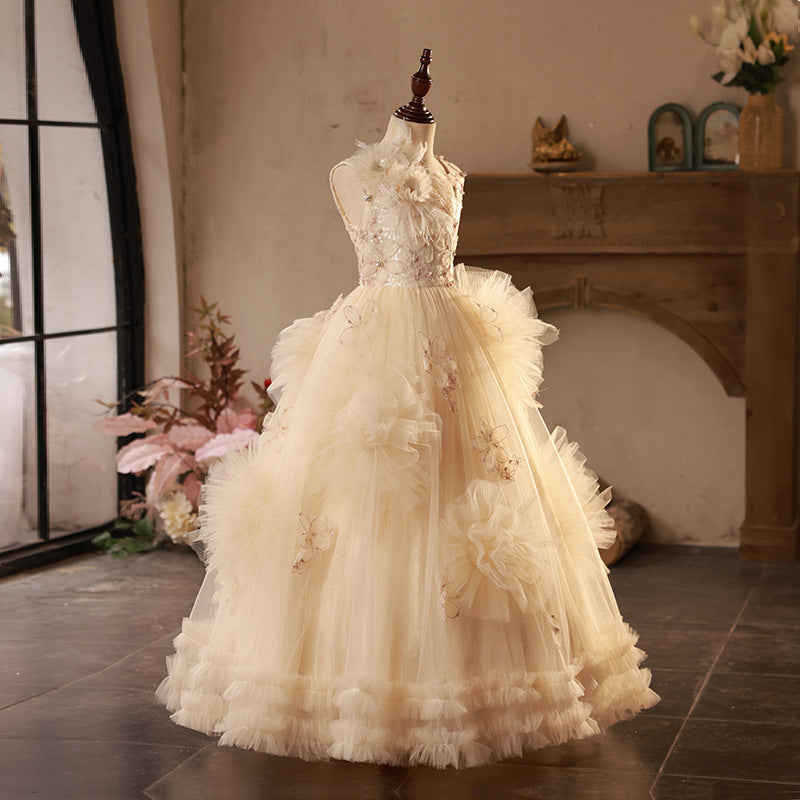 Elegant Baby Girls Flower Embroidery Formal Dresses Toddler Flower Girl Dresses Elegant Baby Girls Flower Embroidery Formal Dresses Toddler Flower Girl Dresses
