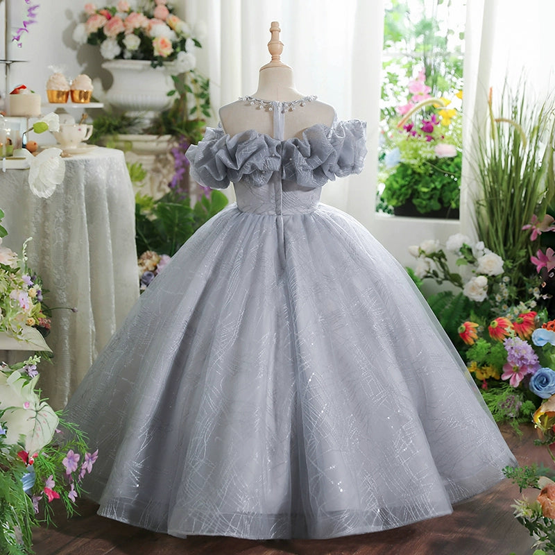 Girls Elegant Party Dress Children's Birthday Dress Girls Prom Princess Dress
