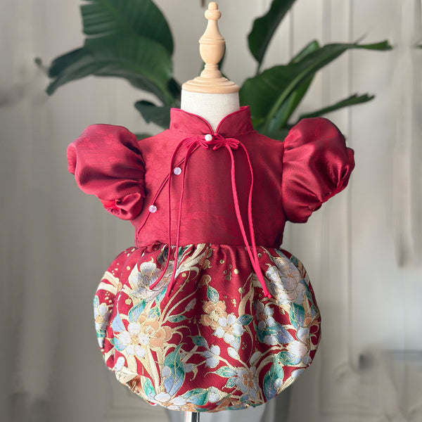 Birthday Buckle Pattern Baby Romper