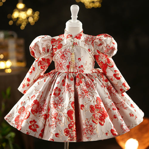 Winter Baby Girl Pageant Dress Toddler First Birthday Party Christmas  Princess Dress