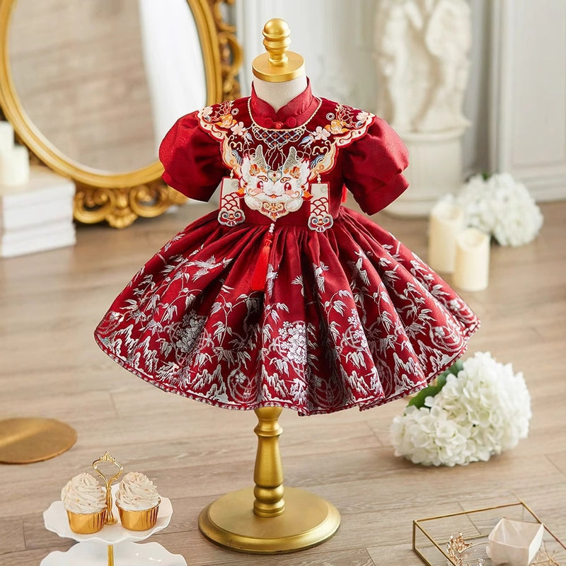 christmas dresses tweens Gubotare Christmas Dresses for Girls Girls Dress Long Sleeve Clothes for Kids Size 11-12(Wine,11-12 Years), Girl's, Red
