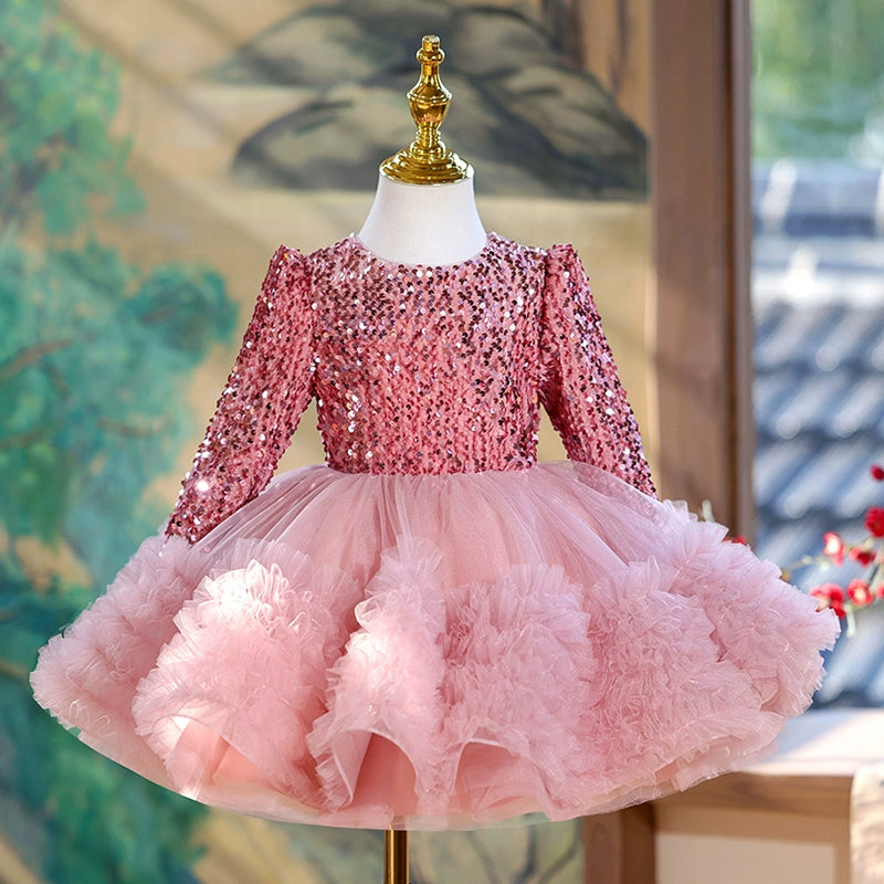 Luxurious Christmas Flower Girl Sequins Dress Toddler Birthday Party marryshe Luxurious Christmas Flower Girl Sequins Dress Toddler Birthday Party marryshe