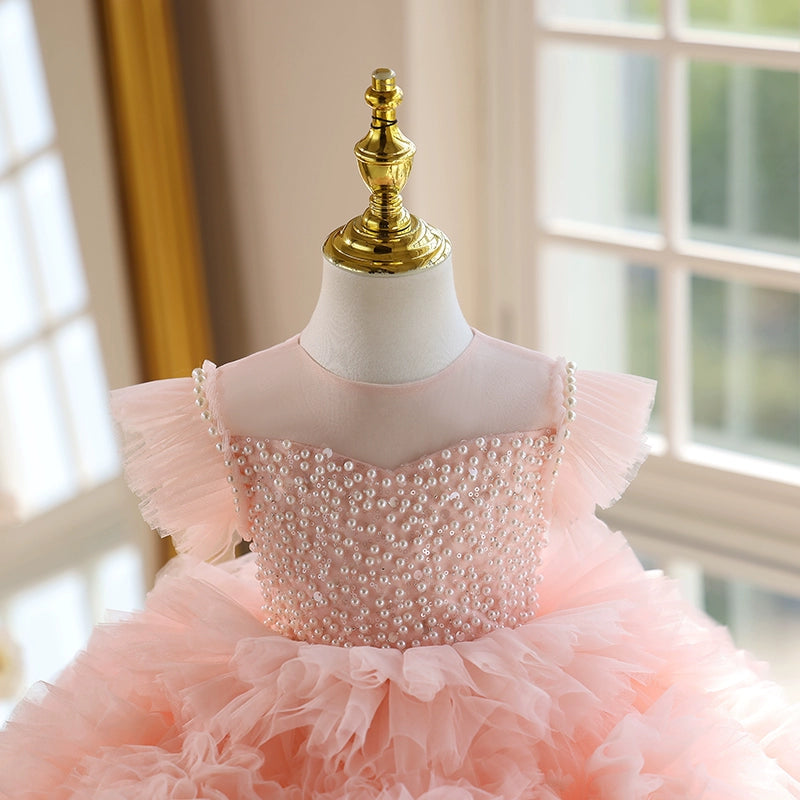 Girls Pageant Princess Dress Girls Birthday Puffy Dress
