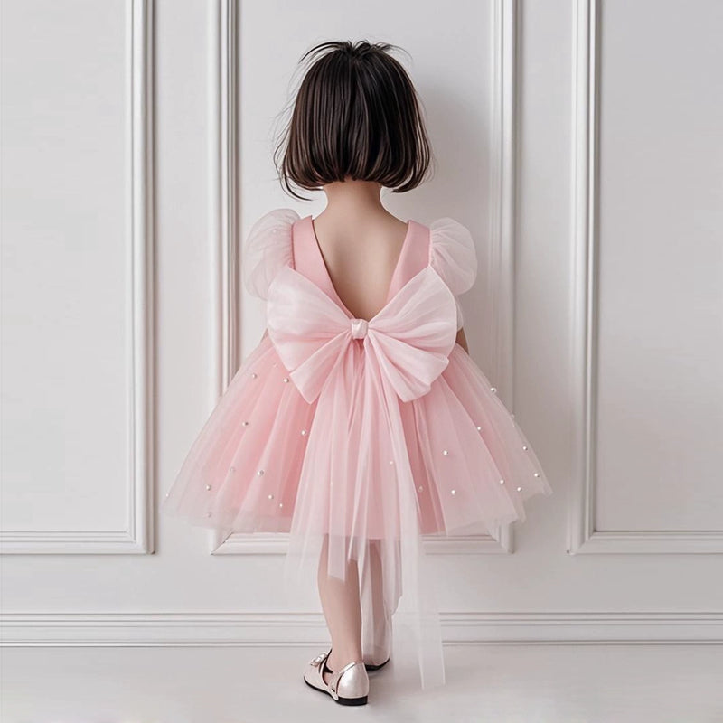 Baby Girl One-year-old Princess Dress Pink Birthday Party Dress Small Wedding Dress Baby Girl One-year-old Princess Dress Pink Birthday Party Dress Small Wedding Dress
