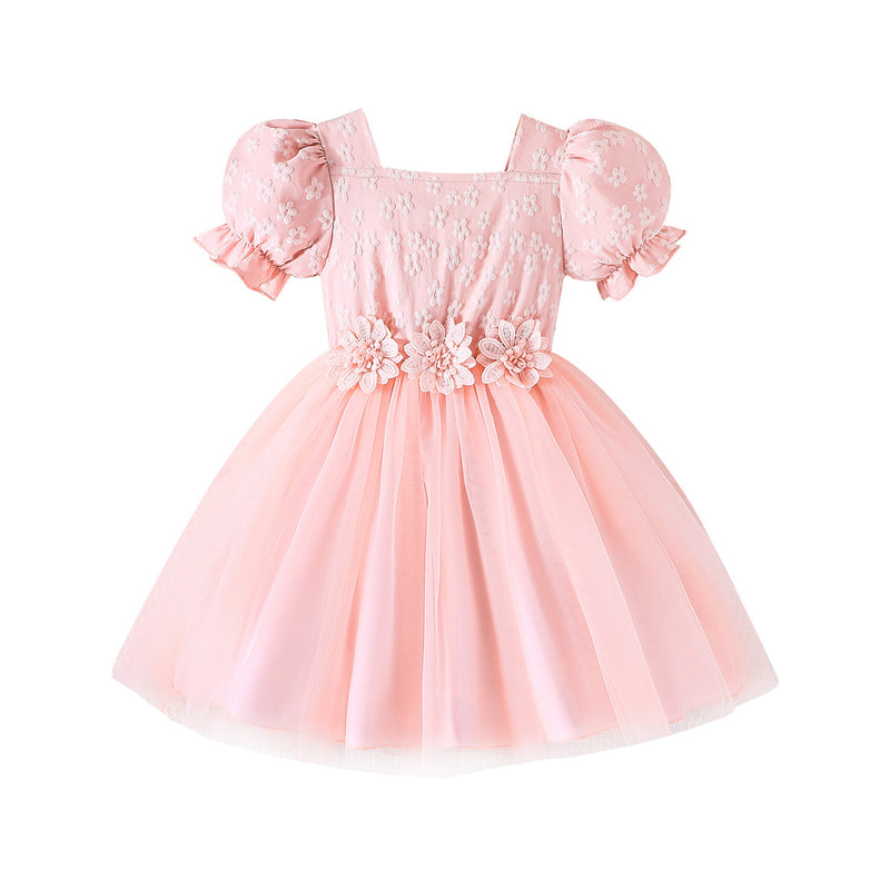 Girls Flower Dress Girls Birthday Elegant Princess Dress
