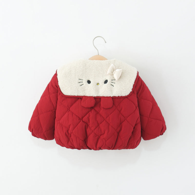 Girls Winter Cute Cartoon Cotton Coat