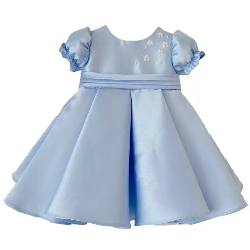 Blue Girls Birthday Dress Baby Party Princess Dress