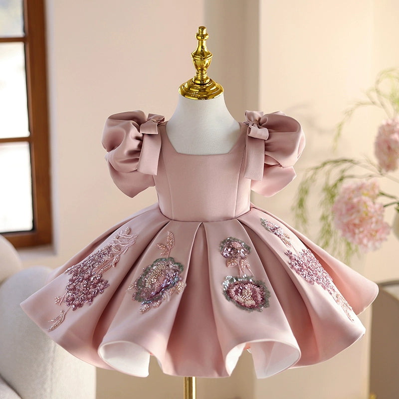 Girls Birthday Elegant Dress Flower Girl Wedding Princess Dress