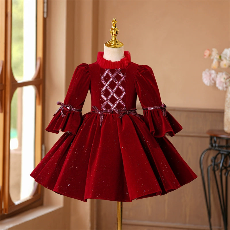 Children's Birthday Dress Girls Christmas Princess Dress Flower Girl Puff Dress