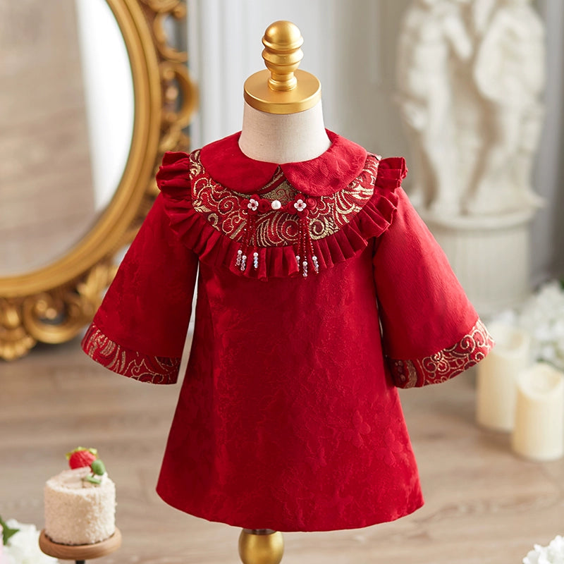 Baby Birthday Princess Dress Girl Christmas Cheongsam Girl Communion Dress