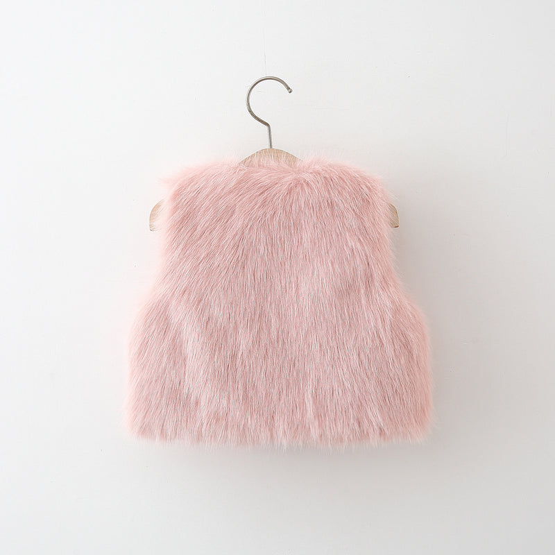 Baby Winter Bow-knot Fur Vest