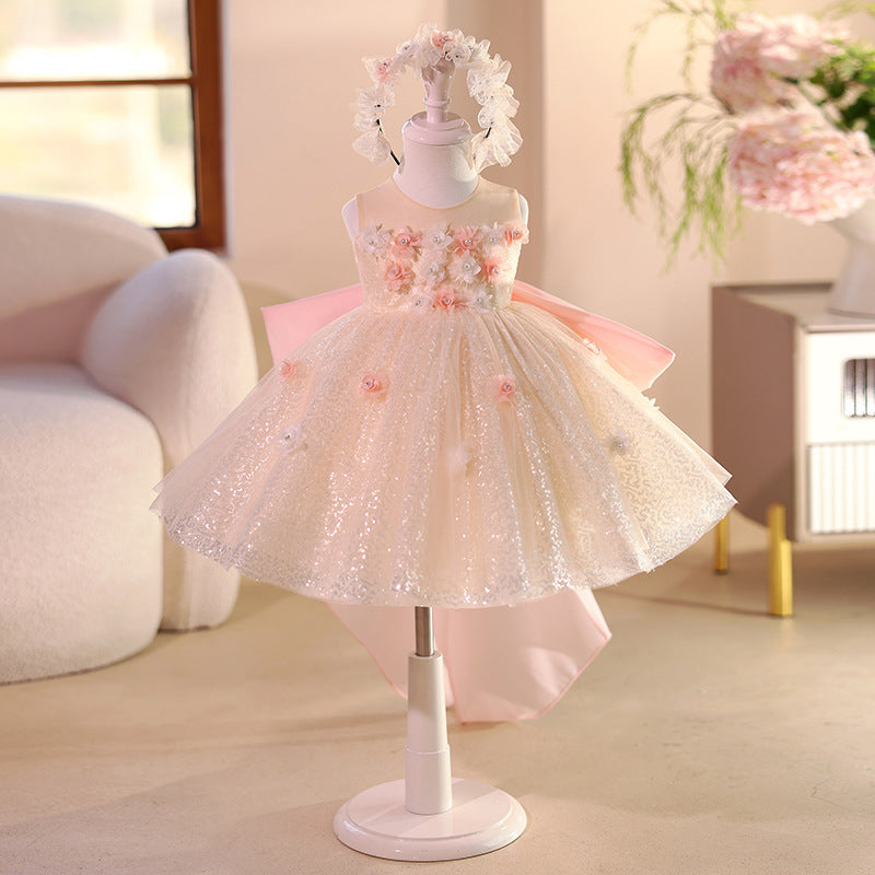 Girls Party Dress Children's Birthday Sequin Princess Dress