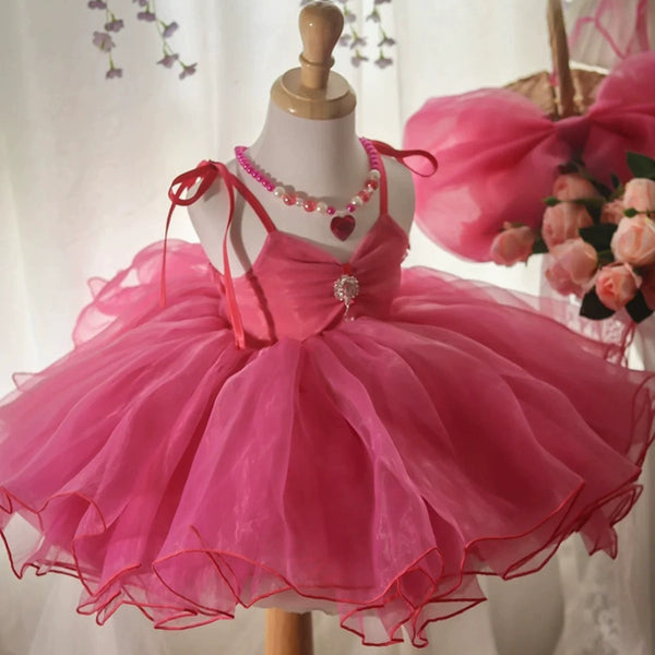 Elegant Baby Girl  First Communion Dress Toddler Birthday Party Princess Dress