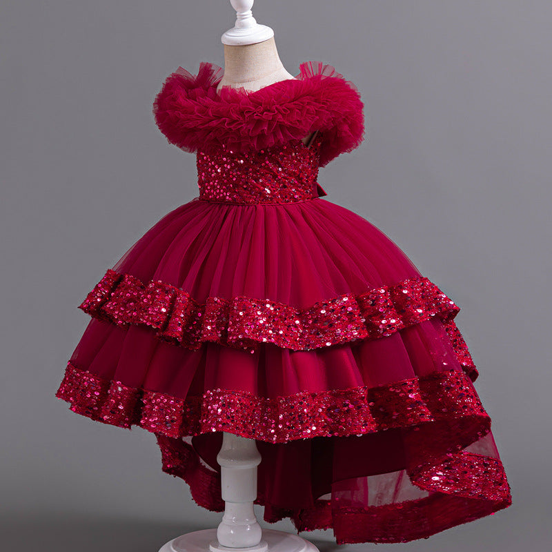 Girls Birthday Ball Princess Dress Flower Girl Wedding Puffy Dress
