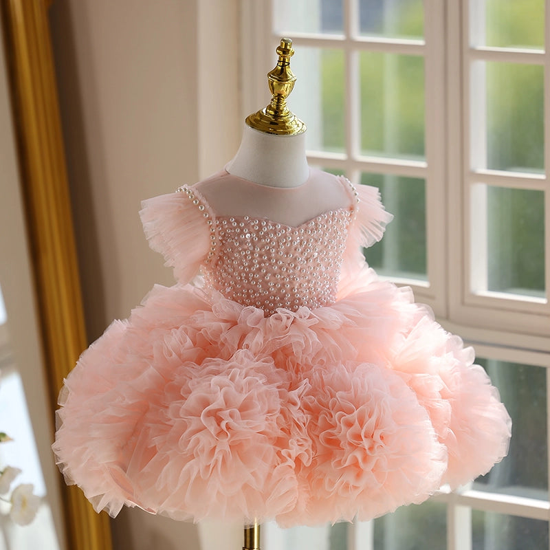 Girls Pageant Princess Dress Girls Birthday Puffy Dress