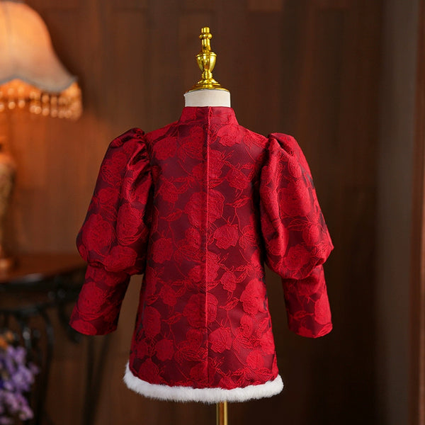 Cute Girls Christmas Dress Toddler Birthday Embroidery Princess Dress