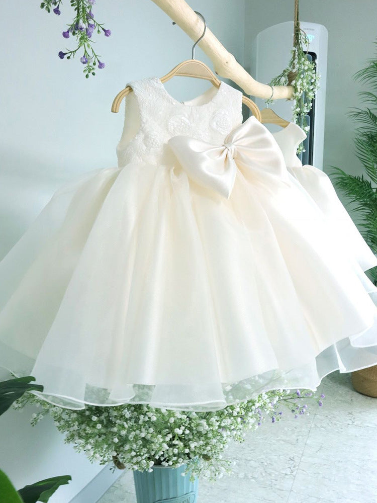Cute Baby Girl First Communion Dress Toddler Birthday Party Princess Dress