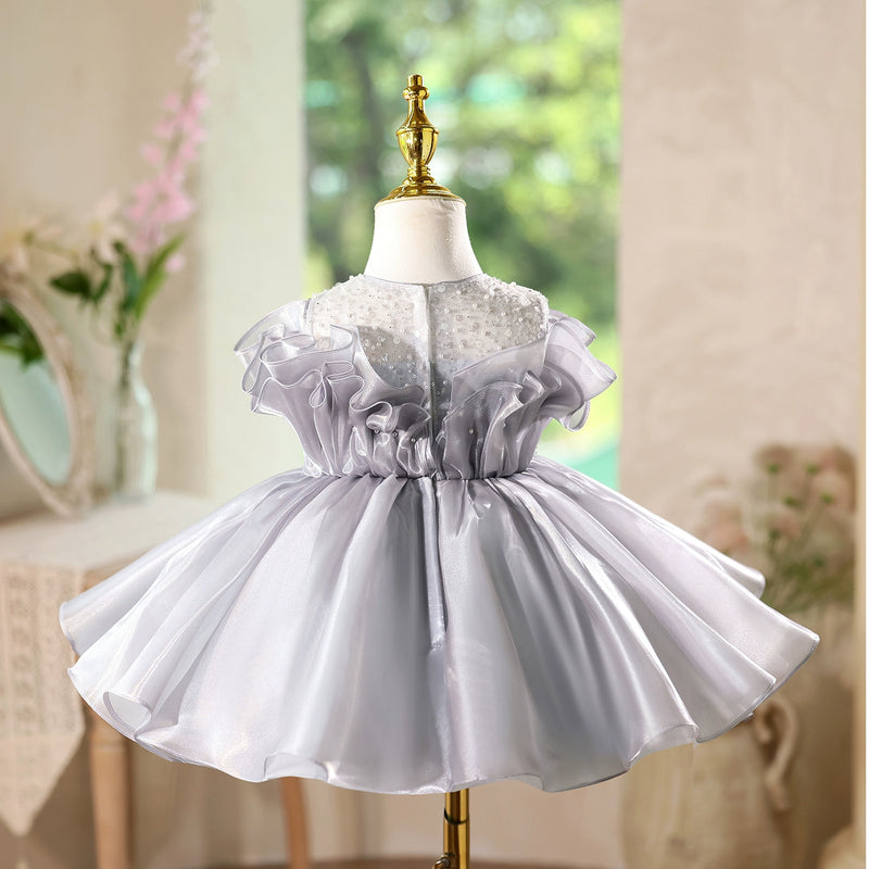 Children's Ball Gray Dress Girl Birthday Party Princess Dress