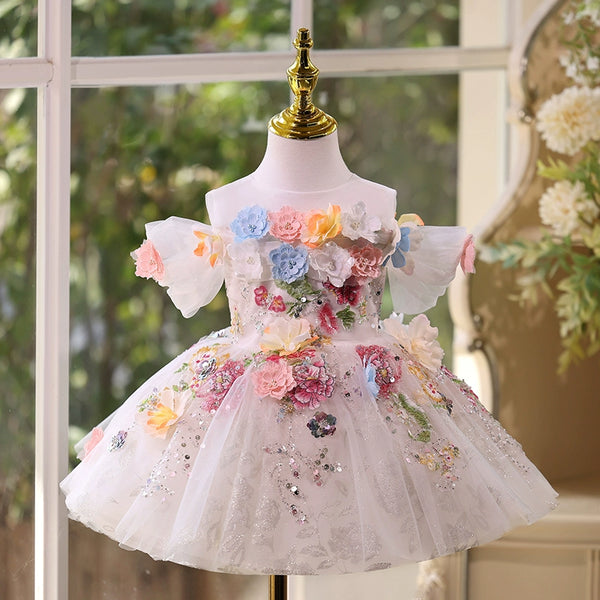 Girls Pageant Birthday Dresses Flower Girl Wedding Princess Dress