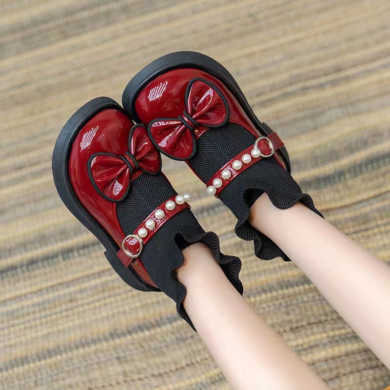 Baby Winter Princess Leather Boots Plus Velvet Red Boots