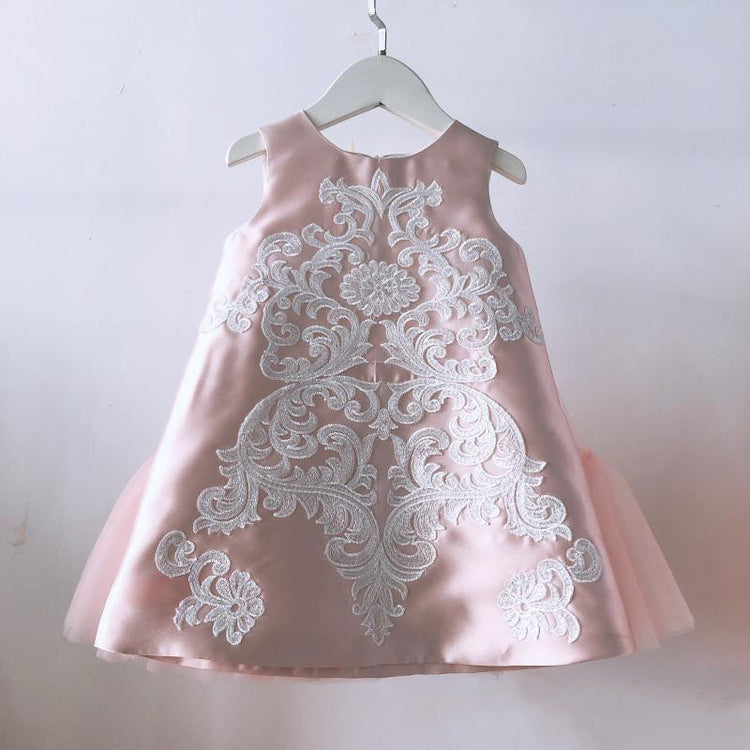 Baby Girls Baptism Flower Girl Dress Toddler Birthday Party Dress