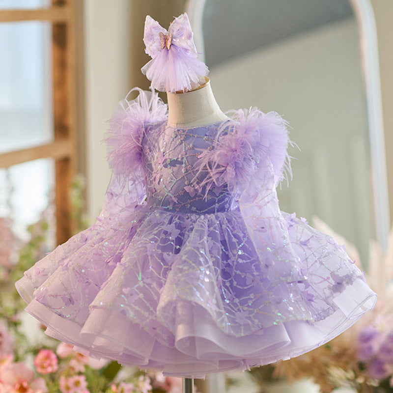 Elegant Baby Girl Puffy Festival Dress Toddler Birthday Party Princess Dress Elegant Baby Girl Puffy Festival Dress Toddler Birthday Party Princess Dress