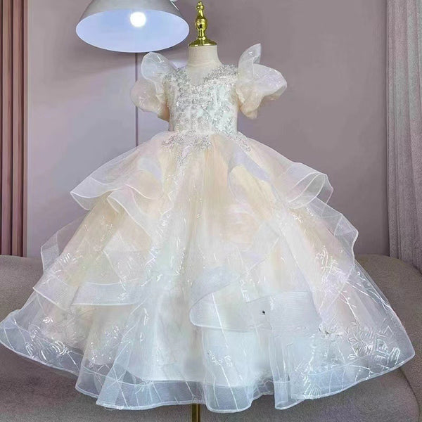 Elegant Baby Girls Pageant Dresses Toddler Christening Dresses