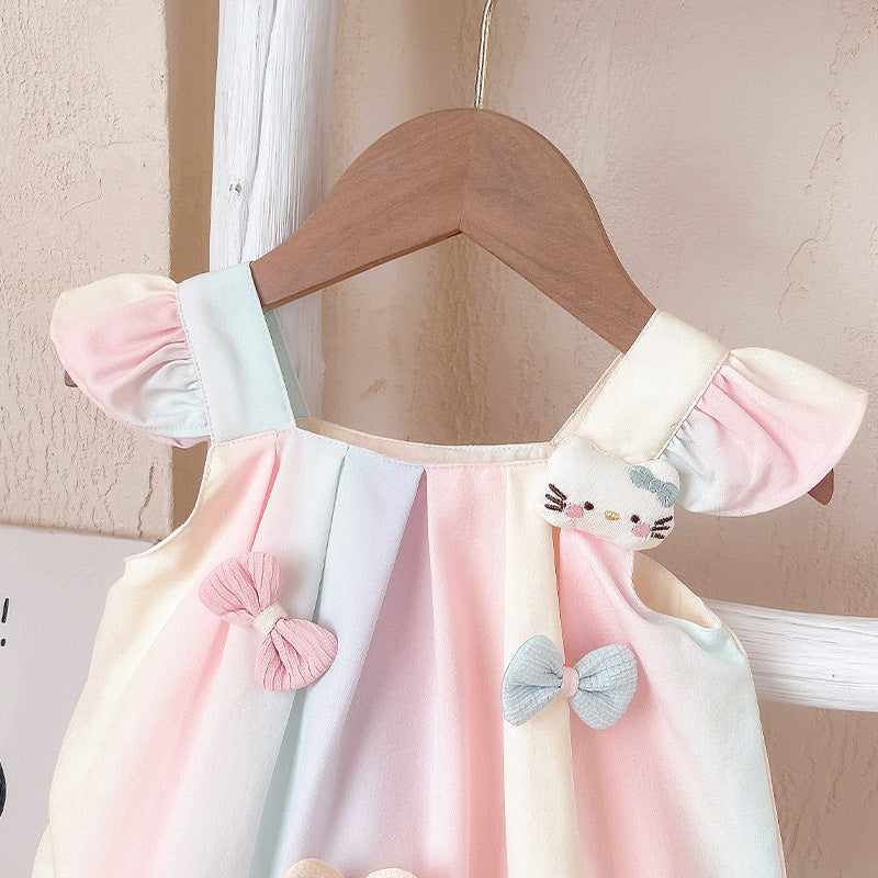 Summer Baby Girl Sling Princess Romper