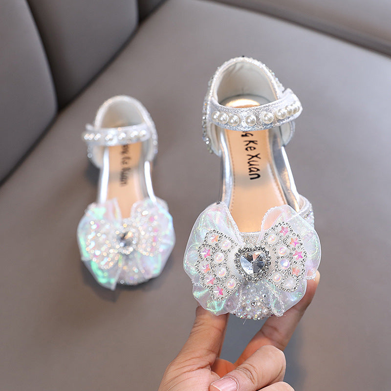 Cute Girls Summer Beauty Pageant Sequins Princess Shoes