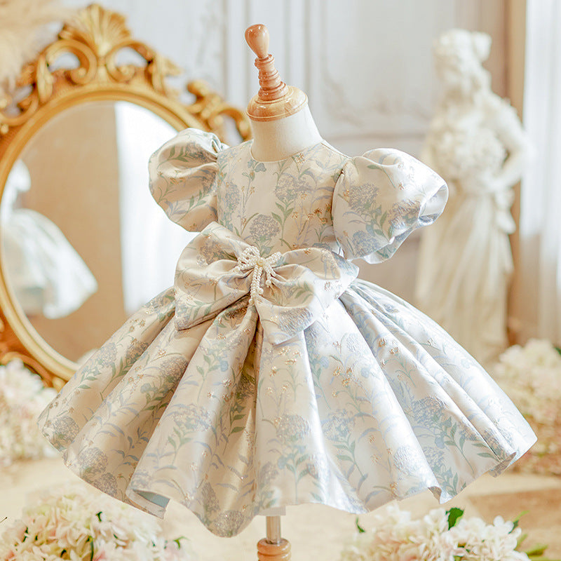 Baby Girl Bow Birthday Dress Princess Dress