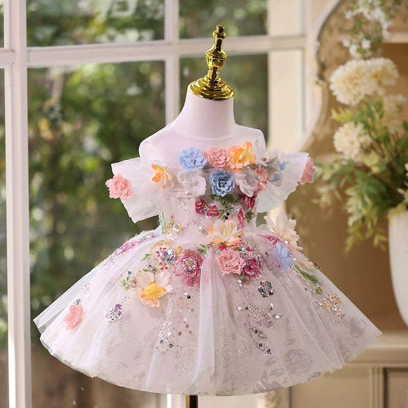 Girls Pageant Birthday Dresses Flower Girl Wedding Princess Dress