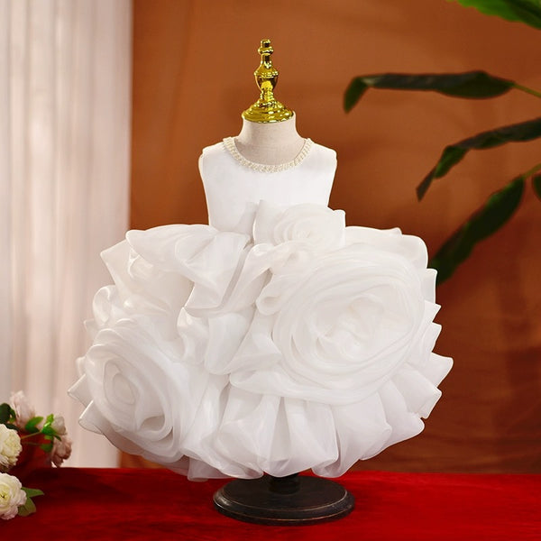 Girls Christening Dresses Girls Birthday Dress Baby Girl Fluffy Princess Dress