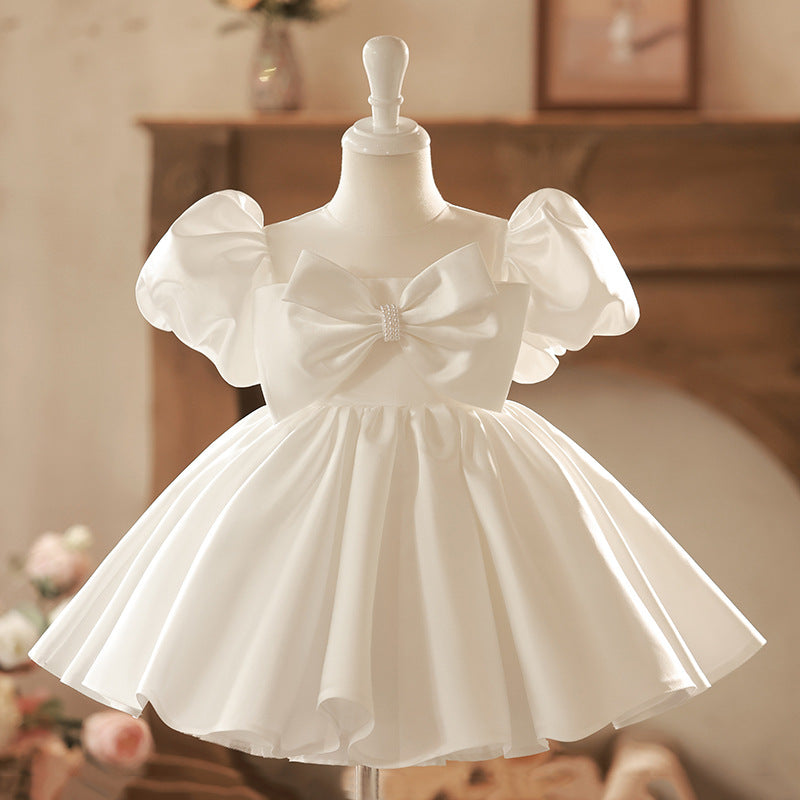 white cotton first communion dresses Strasburg Children First Communion Dress Traditional White Confirmation Gown with Hand Embroidery, 12
