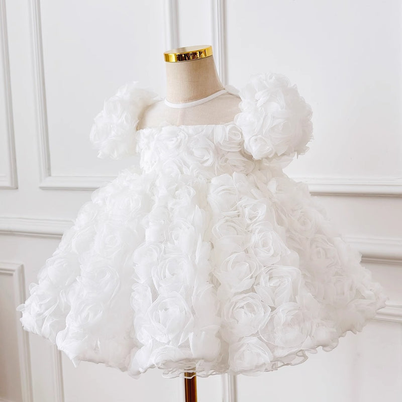 Girls Communion Dress Girls Birthday Bow Princess Dress