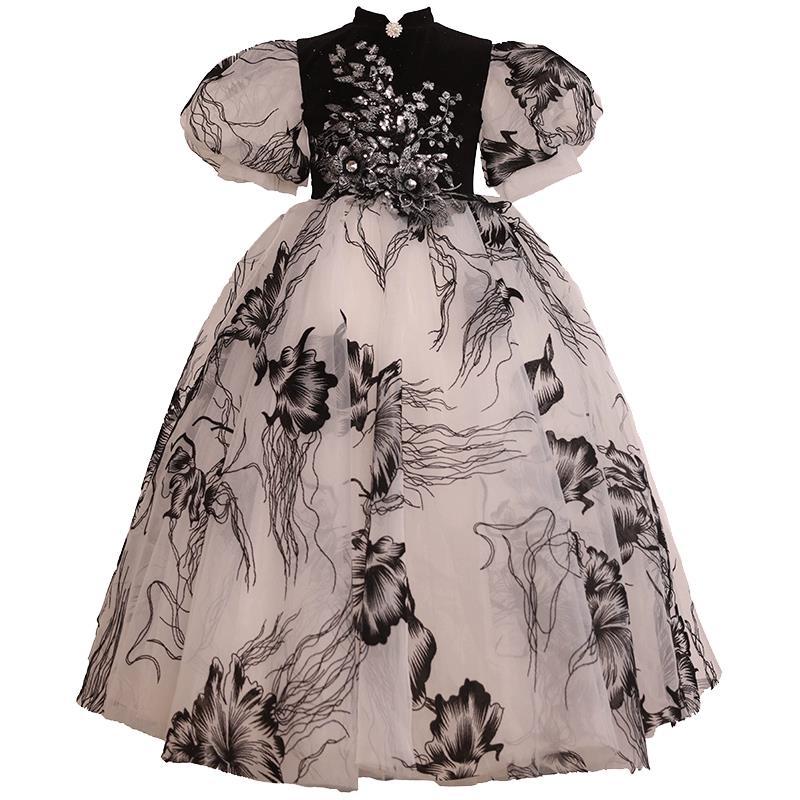 Girls Elegant Ball Gown Flower Girl Wedding Princess Dress