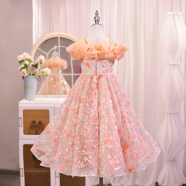 Girls' Birthday Dress Flower Girl Dress Children's Prom Princess Dress