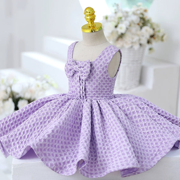 Children's Birthday Puffy Dress Girl Party Bow Princess Dress