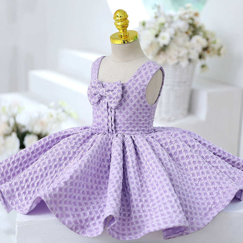 Children's Birthday Puffy Dress Girl Party Bow Princess Dress