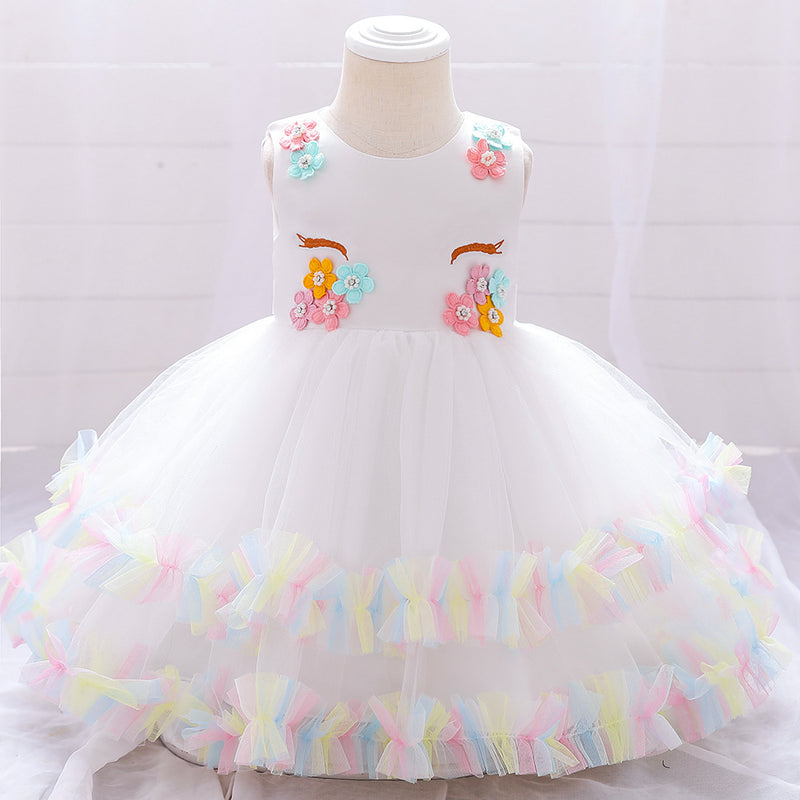 Baby Girl First Communion Dress Toddler Birthday Party Dress Girl Formal Dresses