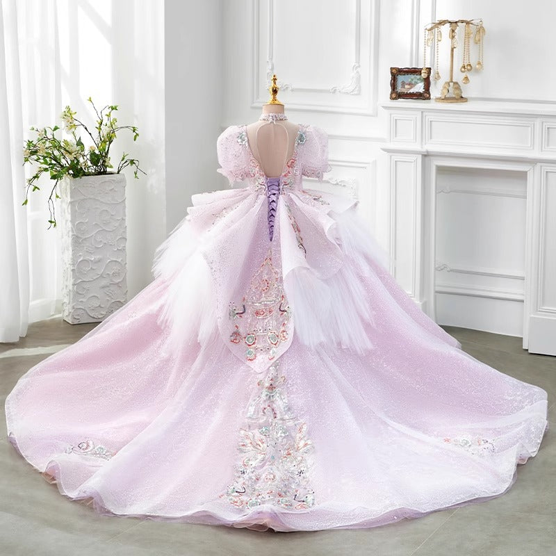 Girls Prom Dresses Girls Birthday Princess Dresses Children Beauty Pageant Dresses