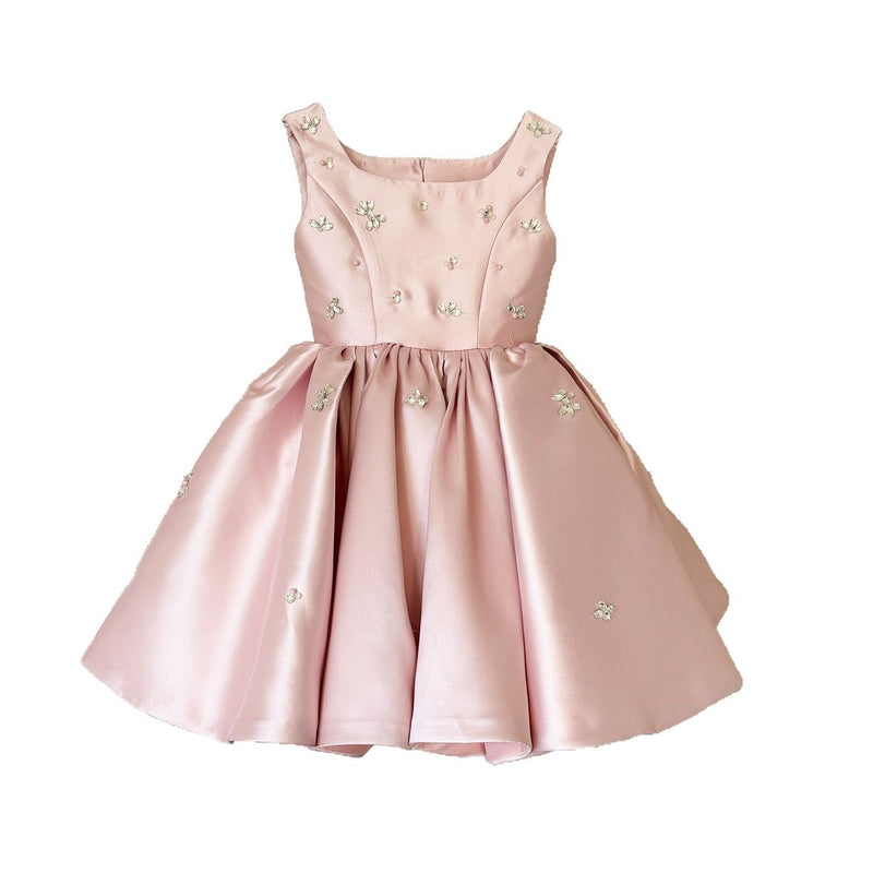 Pink Girls Elegant Dress Children Birthday Dress