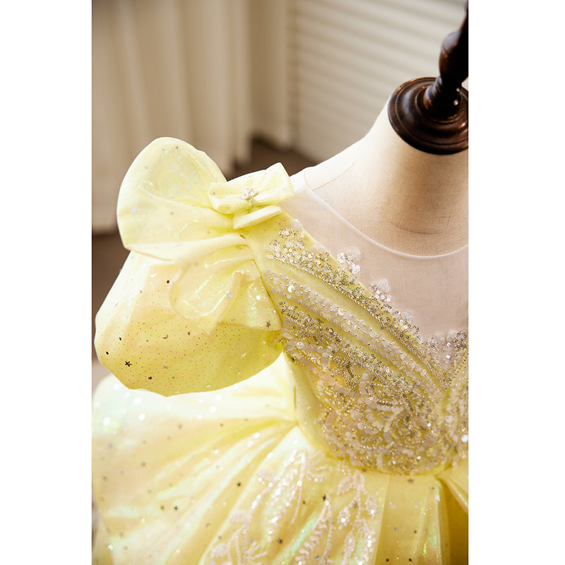 Toddler Birthday Party Dress Little Girl's Sequins Prom Princess Dresses